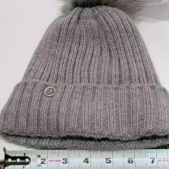 Calvin Klein Knit Beanie, Gray - Picture 5 of 5